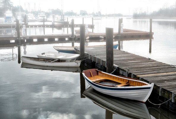 Dingys in the Fog, Georgetown, SC with the Fuji X-E1 & 18-55mm lens