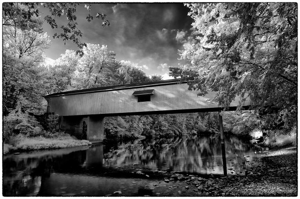 Adams Mill Bridge, IN, B&W Converted Post Processed