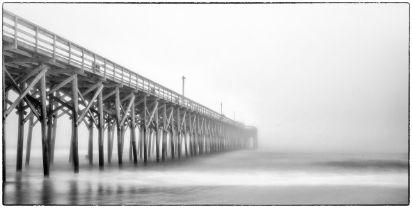 Pawleys Island Pier, Foggy Morning.  X-E2 with 10 stops of ND, 30 seconds.