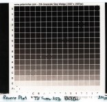 Van Dyke Brown Step Wedge Calibration Chart for 3 Min Exposure