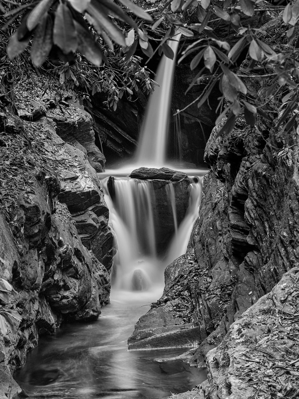 Duggars Creek Falls, Boone, NC.  Leica M Monochrome