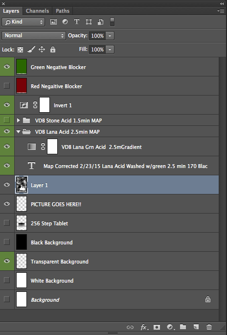 Image Stack in Photoshop for Digital Negative