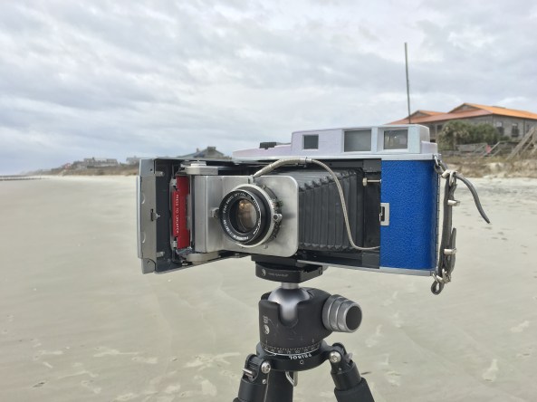 Polaroid 900 converted to 4x5 with a Fujicon 150mm lens.