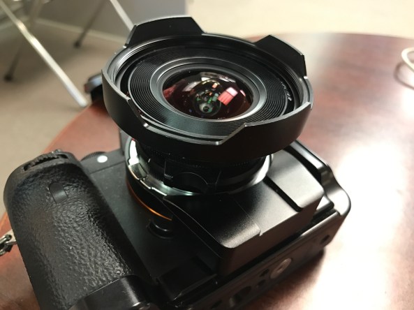 12mm Voigtlander M lens with the Techart autofocus M to FE adapter